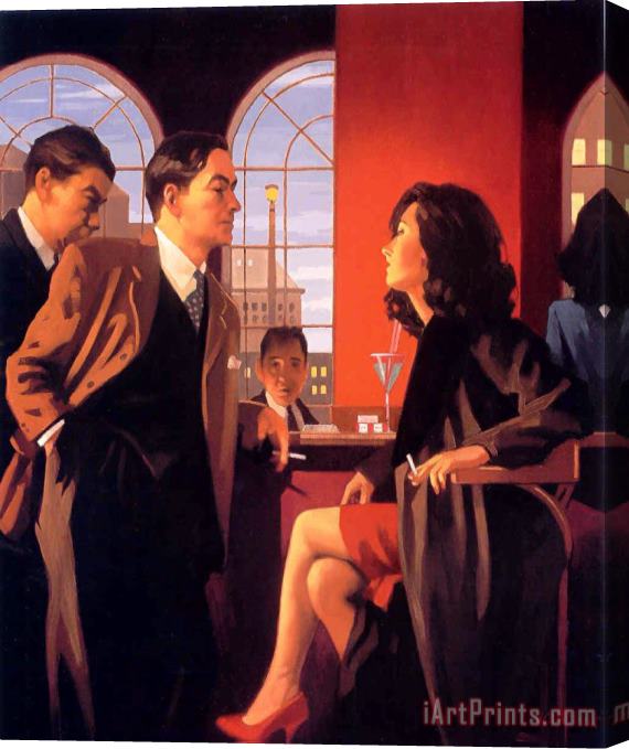 Jack Vettriano The Red Room Stretched Canvas Print / Canvas Art