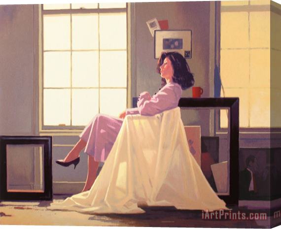 Jack Vettriano Winter Light And Lavender Stretched Canvas Print / Canvas Art