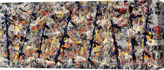 Jackson Pollock Blue Poles Stretched Canvas Print / Canvas Art