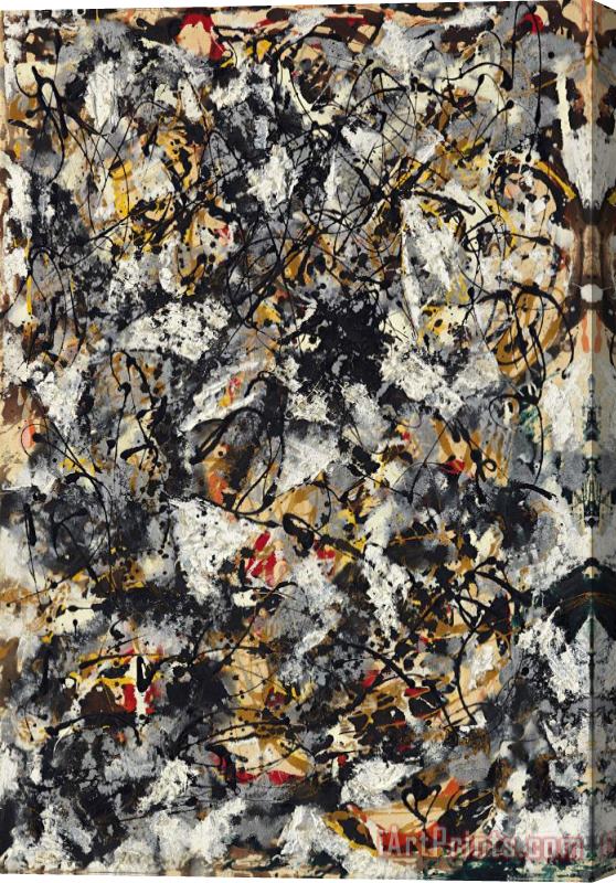 Jackson Pollock Composition with Red Strokes, 1950 Stretched Canvas Painting / Canvas Art