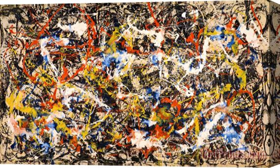 Jackson Pollock Convergence Stretched Canvas Painting / Canvas Art