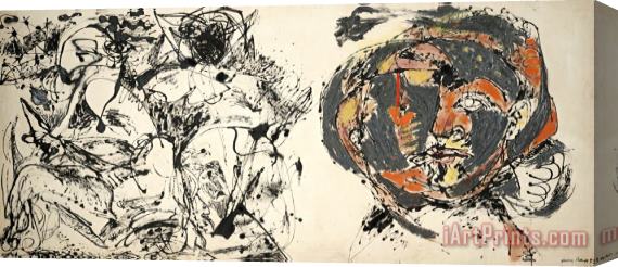 Jackson Pollock Portrait And a Dream, 1953 Stretched Canvas Print / Canvas Art