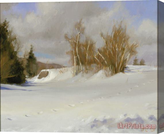 Jacob Collins Tracks in Snow Stretched Canvas Print / Canvas Art