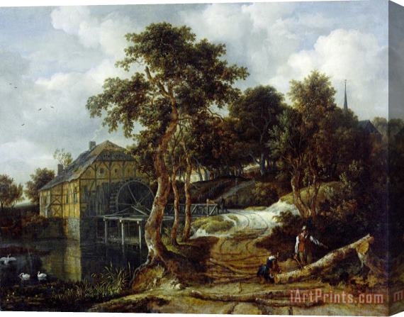 Jacob Isaacksz. Van Ruisdael Landscape with Watermill Stretched Canvas Painting / Canvas Art