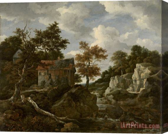 Jacob Isaacksz. Van Ruisdael Rocky Landscape Stretched Canvas Painting / Canvas Art