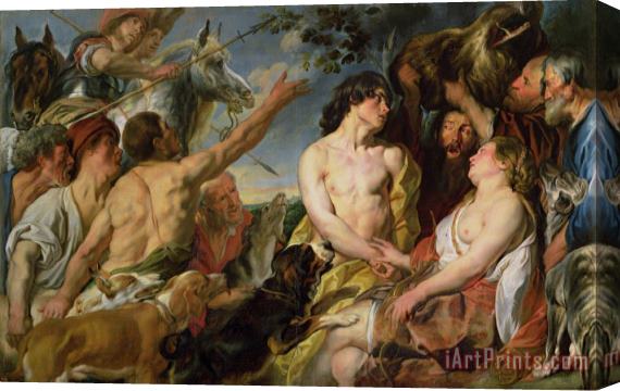 Jacob Jordaens Meleager and Atalanta Stretched Canvas Painting / Canvas Art