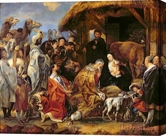 Jacob Jordaens The Adoration of the Magi Stretched Canvas Painting / Canvas Art