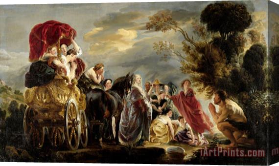 Jacob Jordaens The Meeting of Odysseus And Nausicaa Stretched Canvas Painting / Canvas Art