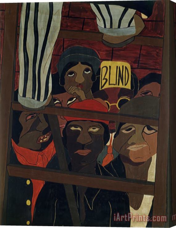 Jacob Lawrence Street Orator's Audience Stretched Canvas Painting / Canvas Art