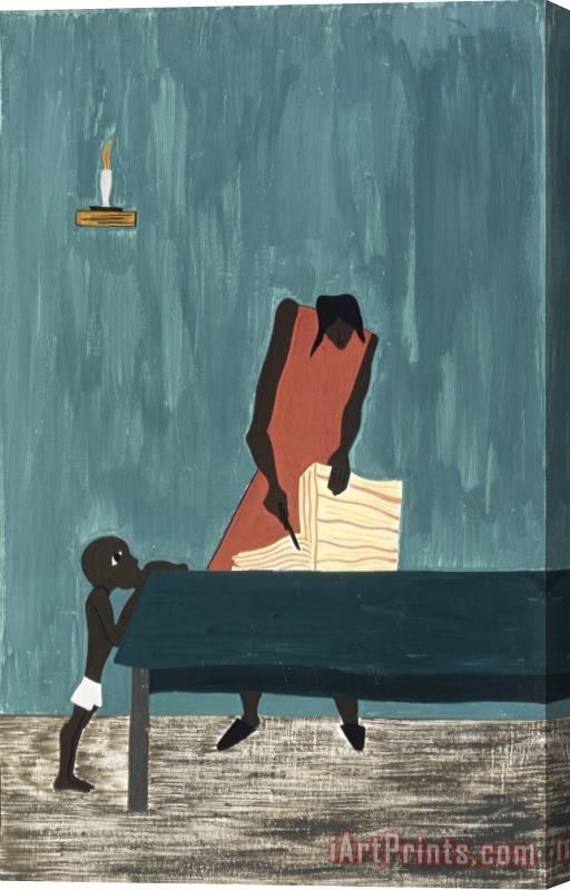 Jacob Lawrence The Migration Series, Panel No. 11: Food Had Doubled in Price Because of The War. Stretched Canvas Painting / Canvas Art