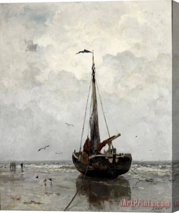 Jacob Maris Fishing Boat Stretched Canvas Painting / Canvas Art