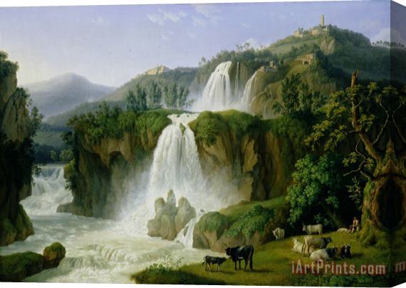 Jacob Philippe Hackert The Waterfall at Tivoli Stretched Canvas Print / Canvas Art
