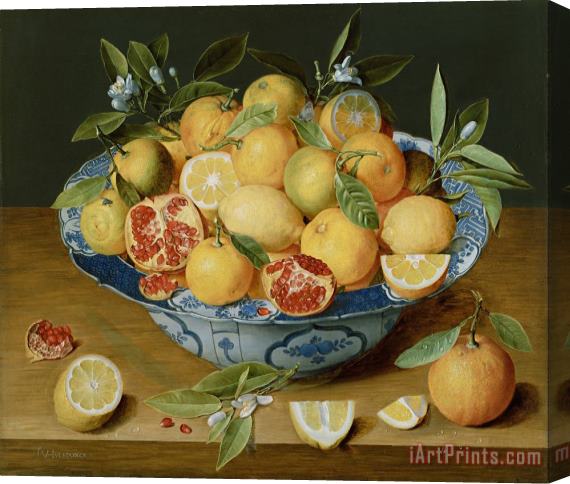 Jacob van Hulsdonck Still Life with Lemons, Oranges And a Pomegranate Stretched Canvas Painting / Canvas Art