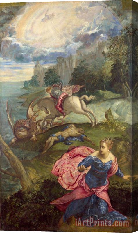 Jacopo Robusti Tintoretto Saint George And The Dragon Stretched Canvas Print / Canvas Art