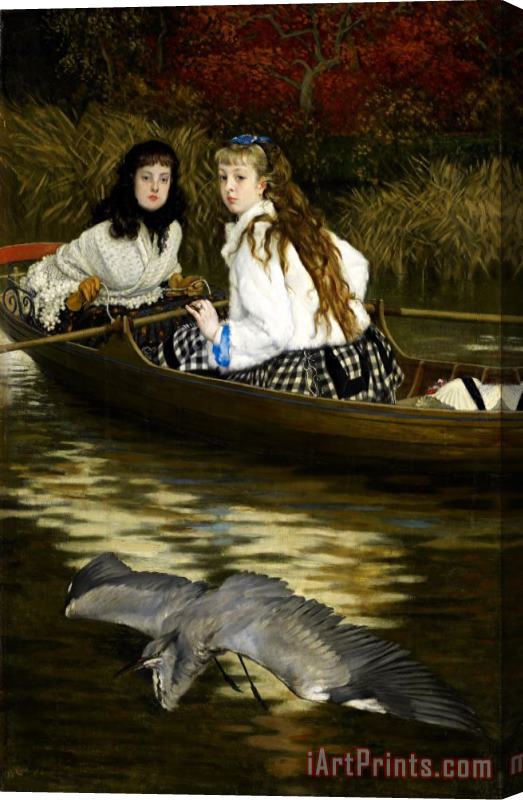 Jacques Joseph Tissot  On The Thames, a Heron Stretched Canvas Print / Canvas Art