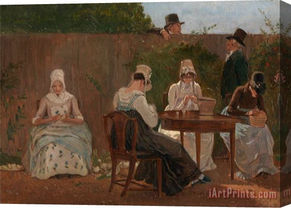 Jacques-Laurent Agasse The Chalon Family in London Stretched Canvas Print / Canvas Art
