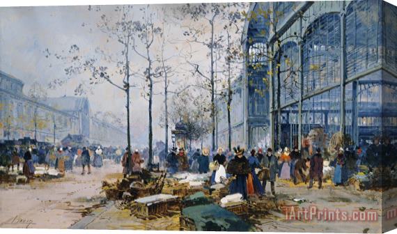 Jacques Lieven Les Halles Paris Stretched Canvas Painting / Canvas Art