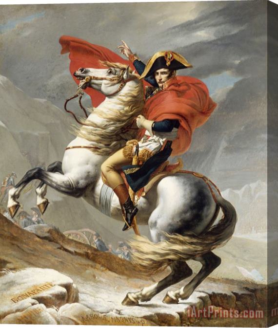 Jacques Louis David Bonaparte Crossing The Grand Saint-bernard Pass Stretched Canvas Print / Canvas Art