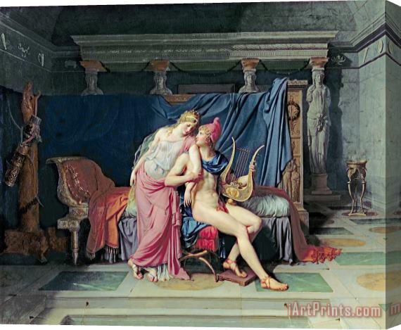 Jacques Louis David Paris and Helen Stretched Canvas Painting / Canvas Art