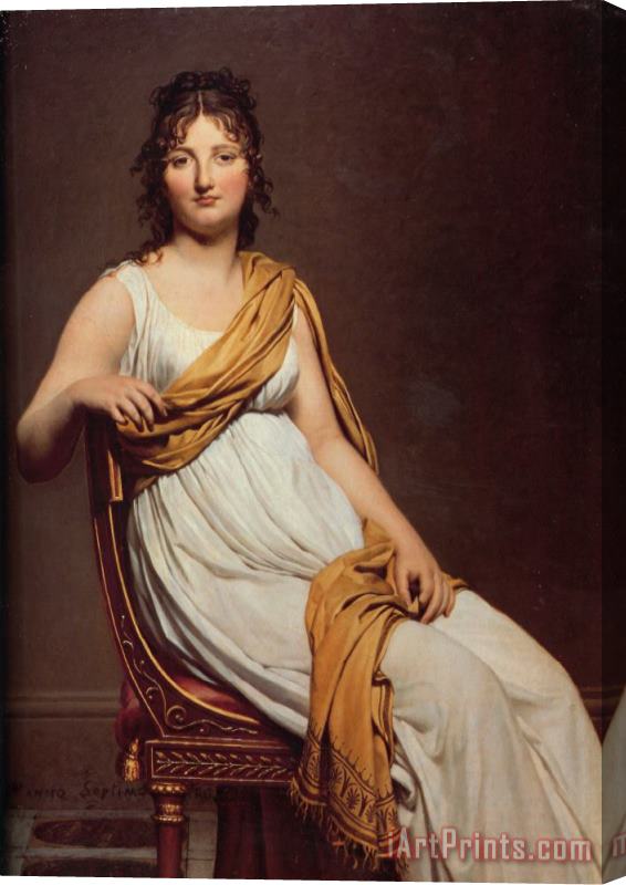 Jacques Louis David Portrait of Henriette De Verninac Stretched Canvas Print / Canvas Art