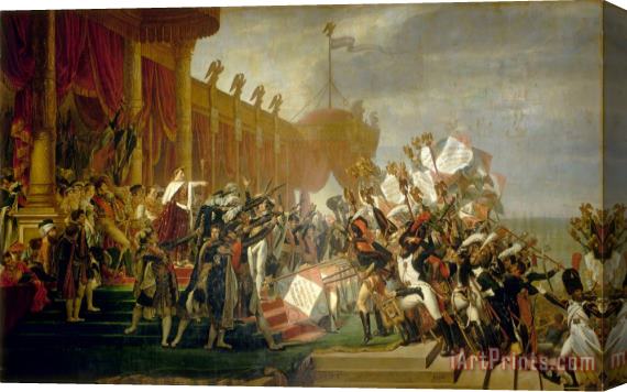 Jacques Louis David Serment De L'armee Fait a L'empereur Apres La Distribution Des Aigles, 5 Decembre 1804 Stretched Canvas Print / Canvas Art