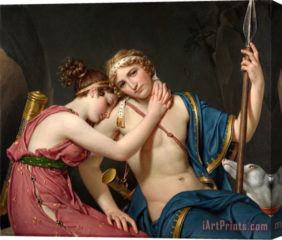 Jacques Louis David The Farewell of Telemachus And Eucharis Stretched Canvas Print / Canvas Art