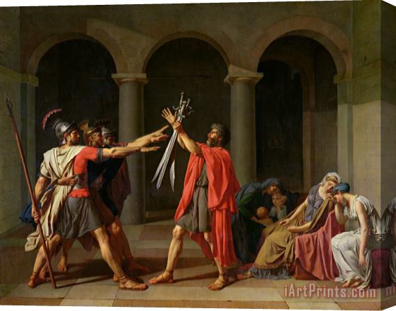 Jacques Louis David The Oath of Horatii Stretched Canvas Painting / Canvas Art