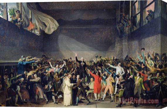 Jacques Louis David The Tennis Court Oath Stretched Canvas Painting / Canvas Art