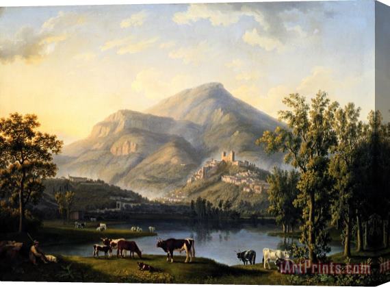Jakob Philipp Hackert  Veduta D'itri (landscape with a View of Itri) Stretched Canvas Painting / Canvas Art