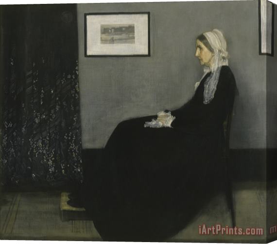 James Abbott McNeill Whistler Arrangement in Gray And Black No. 1 (also Known As, Portrait of The Artist's Mother) Stretched Canvas Painting / Canvas Art