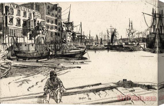James Abbott McNeill Whistler Eagle Wharf Stretched Canvas Print / Canvas Art