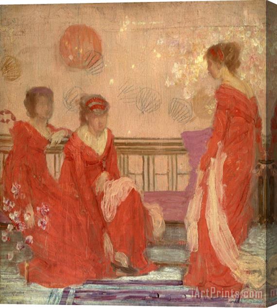 James Abbott McNeill Whistler Harmony in Flesh Colour And Red Stretched Canvas Painting / Canvas Art