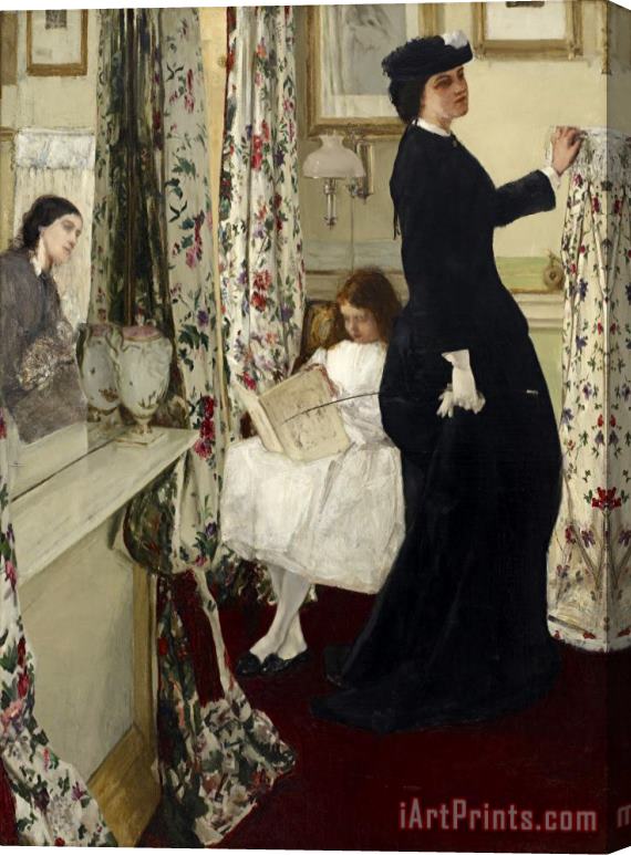 James Abbott McNeill Whistler Harmony in Green And Rose The Music Room Stretched Canvas Painting / Canvas Art