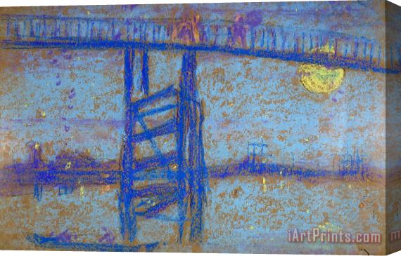 James Abbott McNeill Whistler Nocturne Battersea Bridge Stretched Canvas Print / Canvas Art