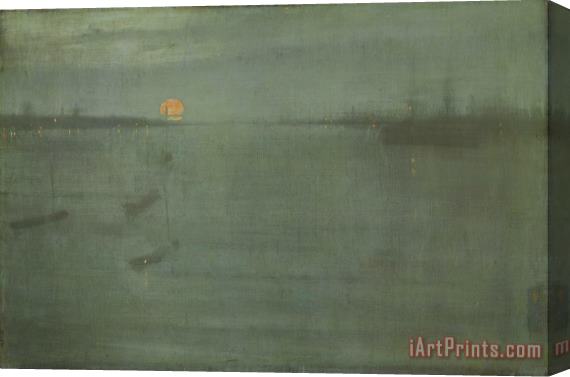 James Abbott McNeill Whistler Nocturne Blue And Gold Southampton Water Stretched Canvas Painting / Canvas Art