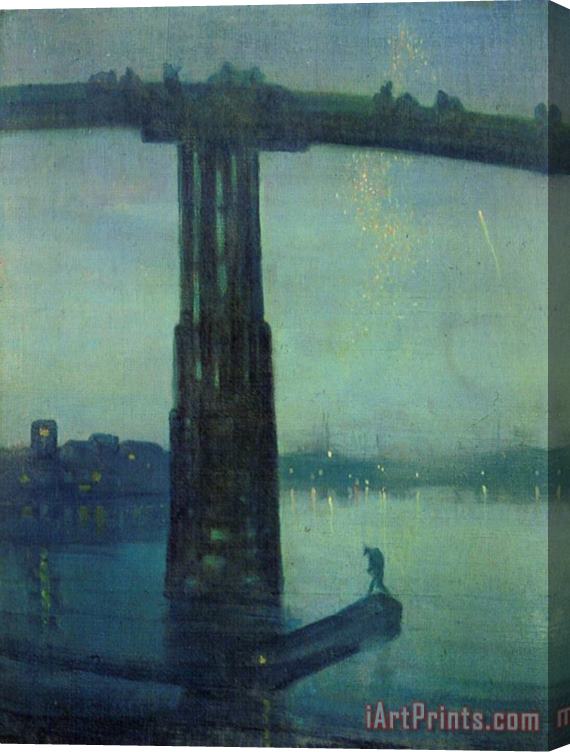 James Abbott McNeill Whistler Nocturne in Blue And Green Stretched Canvas Print / Canvas Art