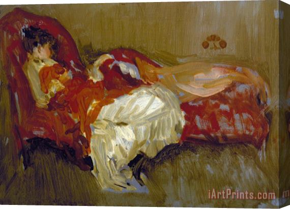James Abbott McNeill Whistler Note in Red: The Siesta Stretched Canvas Print / Canvas Art