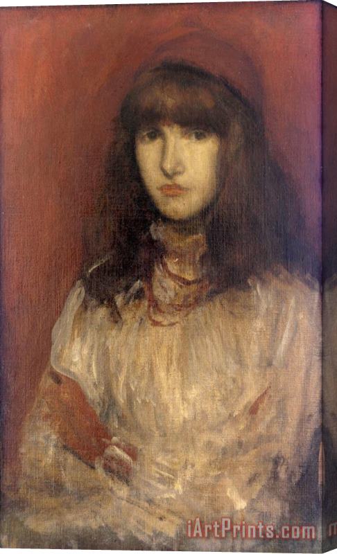 James Abbott McNeill Whistler The Little Red Glove Stretched Canvas Painting / Canvas Art