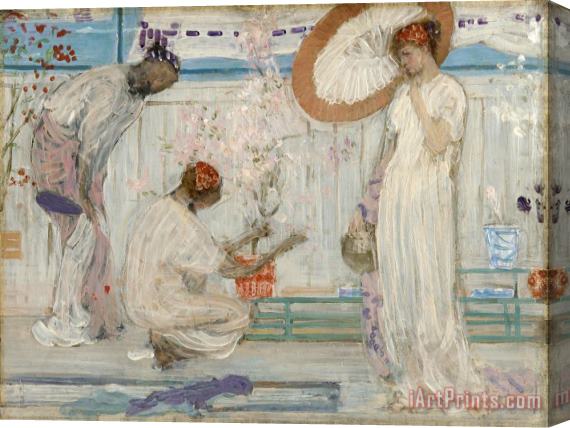 James Abbott McNeill Whistler The White Symphony Three Girls Stretched Canvas Print / Canvas Art