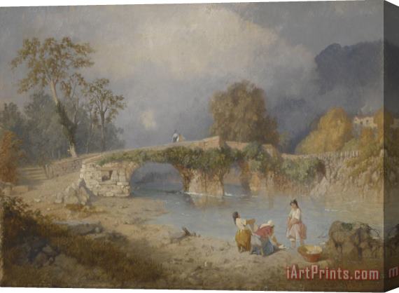 James Baker Pyne Clearing up for Fine Weather Beddgelert North Wales 1867 Stretched Canvas Print / Canvas Art
