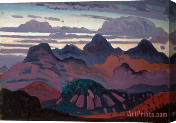 James Dickson Innes Deep Twilight, Pyrenees Stretched Canvas Print / Canvas Art