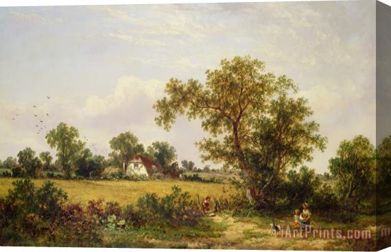 James Edwin Meadows  Essex Landscape Stretched Canvas Print / Canvas Art