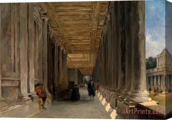 James Holland The Colonnade of Queen Mary's House, Greenwich Stretched Canvas Painting / Canvas Art