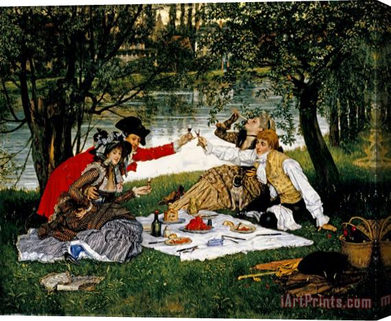 James Jacques Joseph Tissot Partie Carree Stretched Canvas Print / Canvas Art