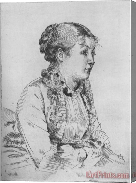 James Jacques Joseph Tissot Portrait of a Woman Stretched Canvas Print / Canvas Art