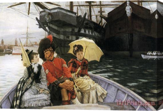James Jacques Joseph Tissot Portsmouth Dockyard Stretched Canvas Print / Canvas Art