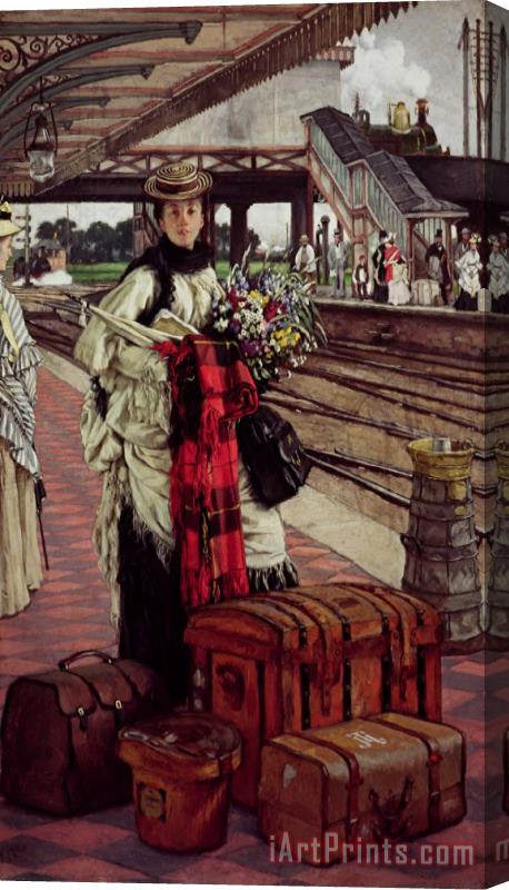 James Jacques Joseph Tissot Waiting at The Station, Willesden Junction Stretched Canvas Print / Canvas Art