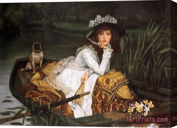 James Jacques Joseph Tissot Young Lady in a Boat Stretched Canvas Painting / Canvas Art