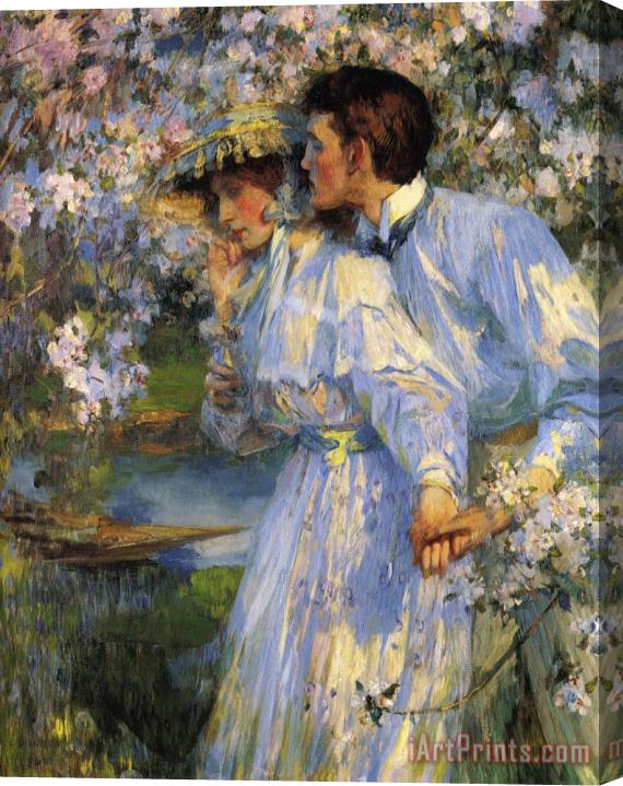 James Jebusa Shannon In The Springtime Stretched Canvas Print / Canvas Art