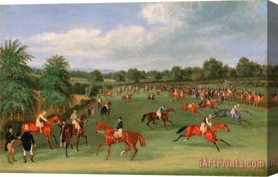 James Pollard Epsom Races Preparing to Start Stretched Canvas Painting / Canvas Art